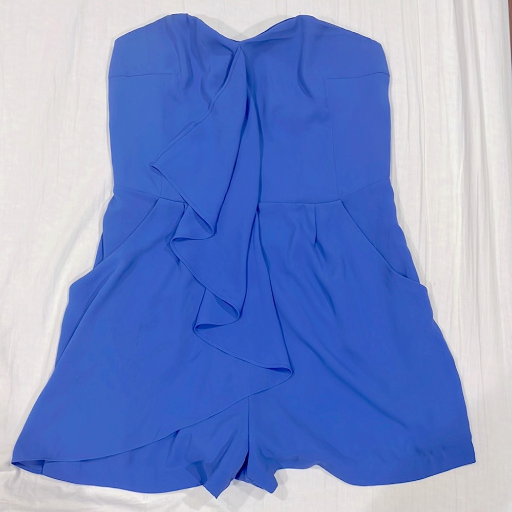 Strapless blue romper / jumpsuit